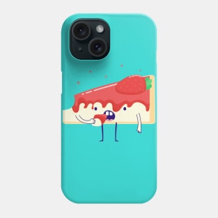 Cheesecake eating itself, Illustration Art, character Phone Case