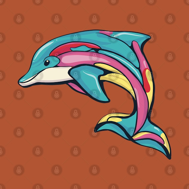 Colorful Dolphin by EzekRenne