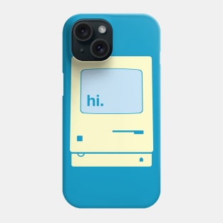 Vintage Computer Saying hi Phone Case