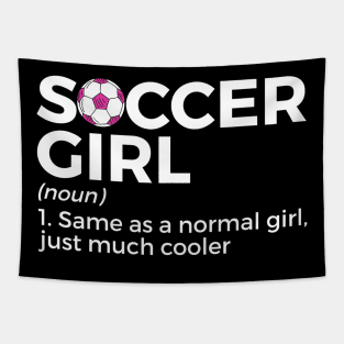 Soccer Girl Definition Tapestry