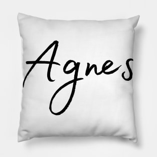 Agnes Name Calligraphy Pillow