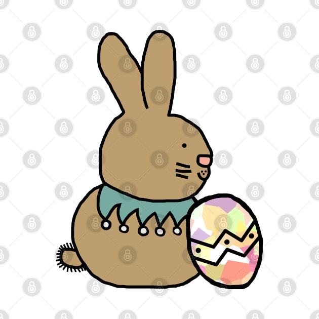 Bunny Rabbit Holding Easter Egg by ellenhenryart