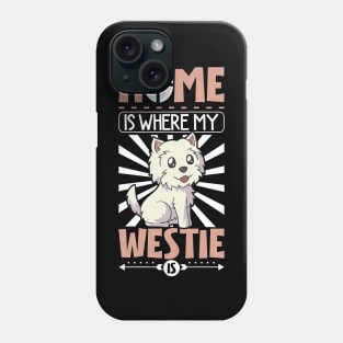 Home is where my Westie is - West Highland Terrier Phone Case