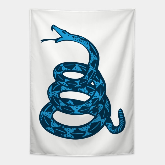 Grassless Blue Gadsden Snake Tapestry by pelagio