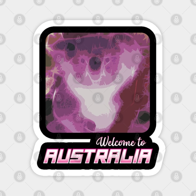 Welcome To Australia Koala Retro Style Magnet by totalcare