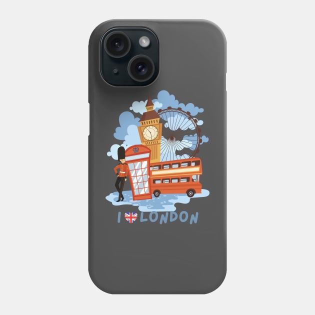 I Love London Phone Case by Brookcliff