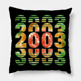 Tie Dye 2003 Birthday Pillow