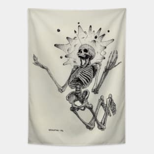 Skeleton (With Background) Tapestry