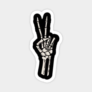 Skeleton Hand Peace Sign Magnet