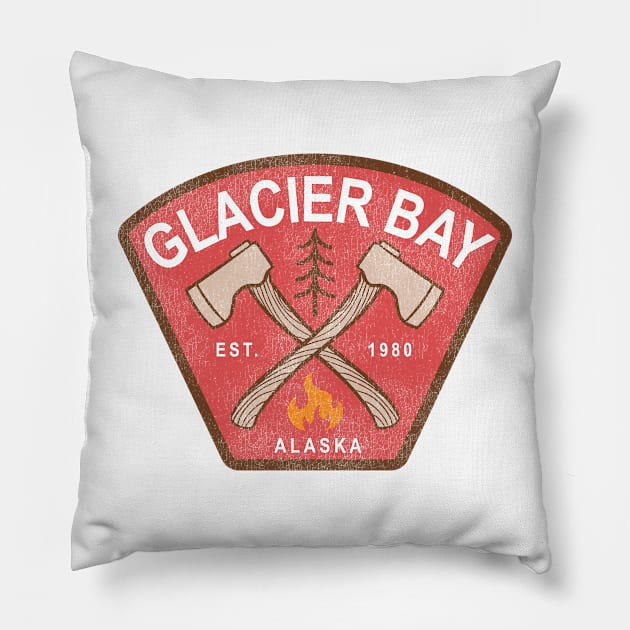 Glacier Bay National Park Alaska Pillow by Eureka Shirts