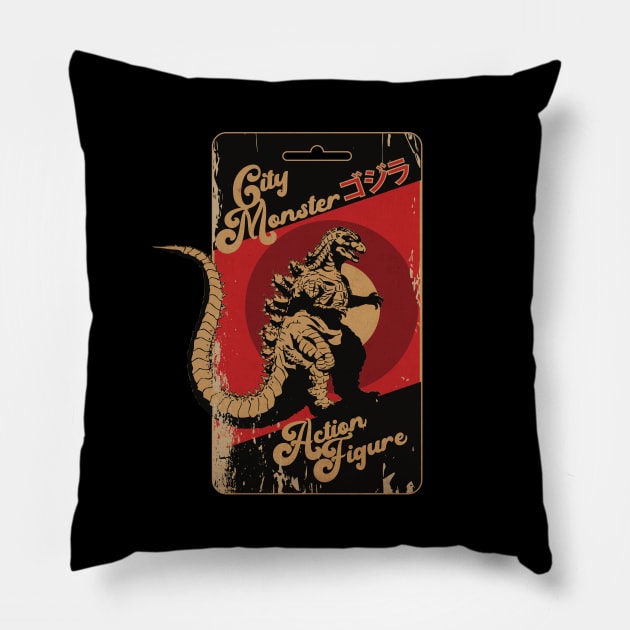 City Monster Action Figure Pillow by CTShirts