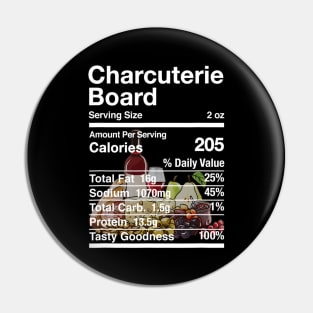 Charcuterie Board Nutrition Facts Matching Pin