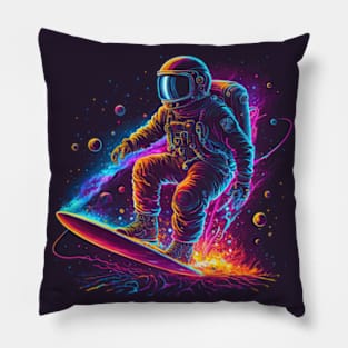 Star Surfing Astronaut Pillow