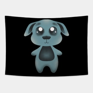 Blue Boy Puppy Cute Kid Art Tapestry