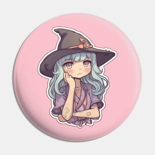 Witch cartoon pretty Pin