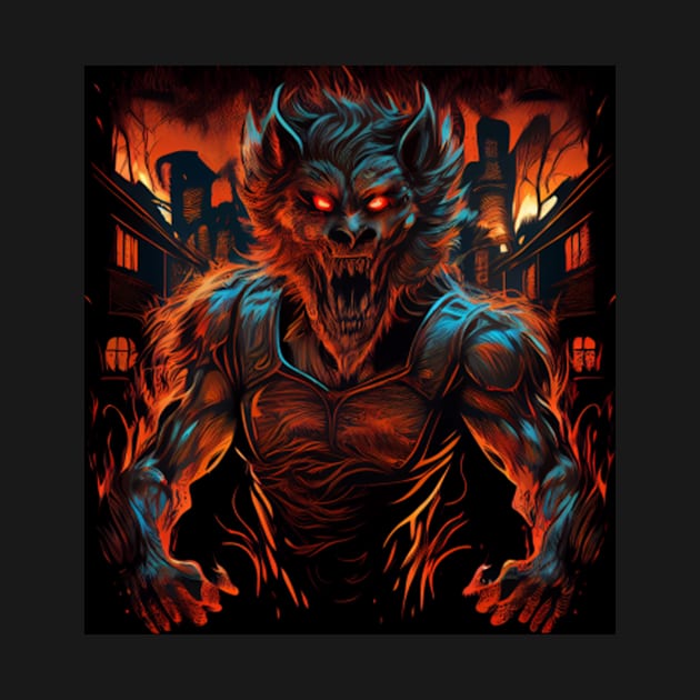 ferocious werewolf by kakimonkey