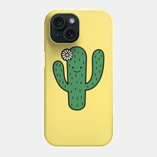Adorable Smiling Saguaro Cactus Doodle Phone Case