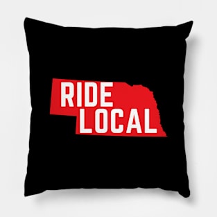 Nebraska Ride Local Cycling Shirt, Nebraska Cyclist Shirt, Nebraska Cycling T-Shirt, Cornhusker Cyling, Nebraska Cycling, Nebraska Cyclist, Cornhusker Cyclist, Nebraska Cyclist Gift Pillow