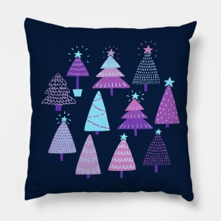 Christmas Trees - Purple Palette | Pattern Pillow