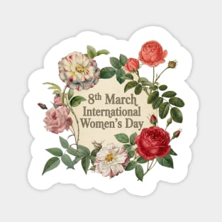 International Women's Day Floral Celebration Magnet