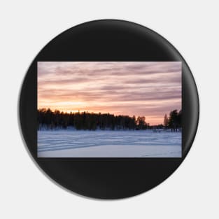 Pink Skies Over Jokkmokk Pin