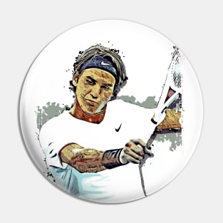 Roger Federer pop art Pin