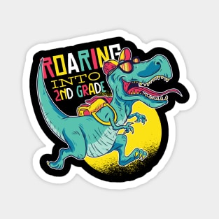 Roaring Into 2nd Grade // Fun T-Rex Back to School Magnet