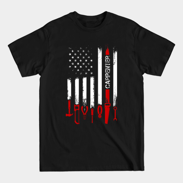 Disover American Flag with Carpenter - Carpenter - T-Shirt