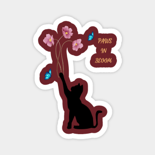 Paws in bloom Magnet