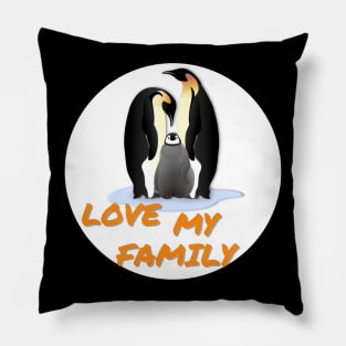 Penguin Family Pillow