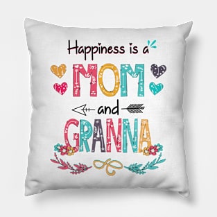 Happiness Is A Mom And Granna Wildflower Happy Mother's Day Pillow