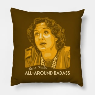 Katie Porter Portrait and Quote Pillow