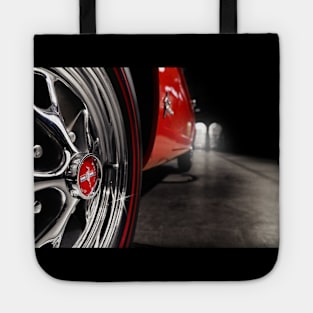 ford mustang, mustang wheel, red Tote