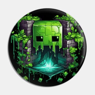 Minecraft Creeper Voxel Monster Cave Pin