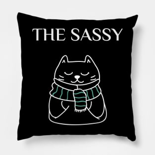 funny matching family cat design, the sassy Pillow