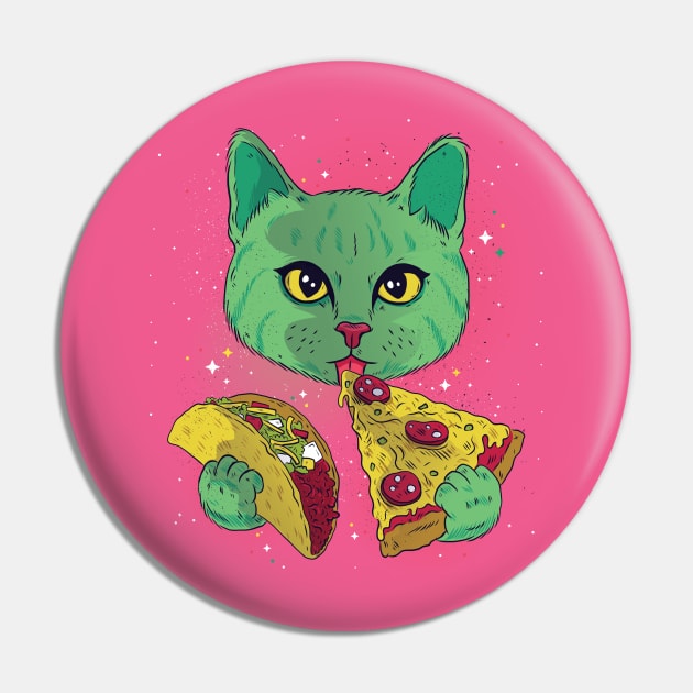 Taco Cat Graphic T-Shirt Pin by mdstore