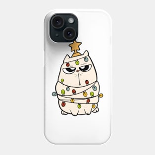 Cute Cat Christmas Tree Phone Case