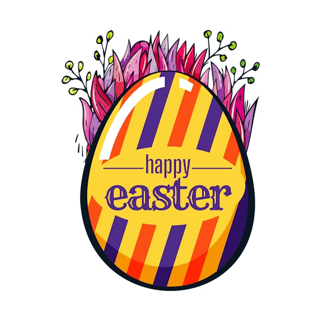 Happy Easter Day. Yellow Easter Egg by lolisfresh