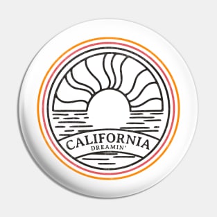 California Dreamin' - vintage design Pin