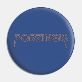 Porzingis Orange Outline Pin