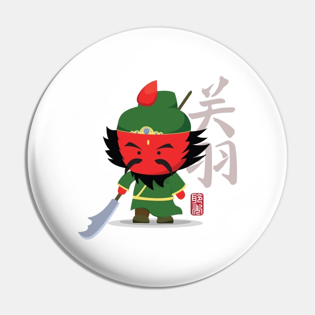 Guan Yu Three Kingdom Pin by Arviana Design