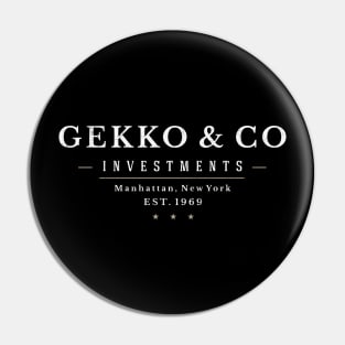 Gekko & Co - Wall Street - modern vintage logo Pin