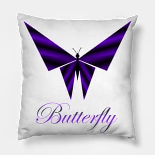 Metallic butterfly Pillow