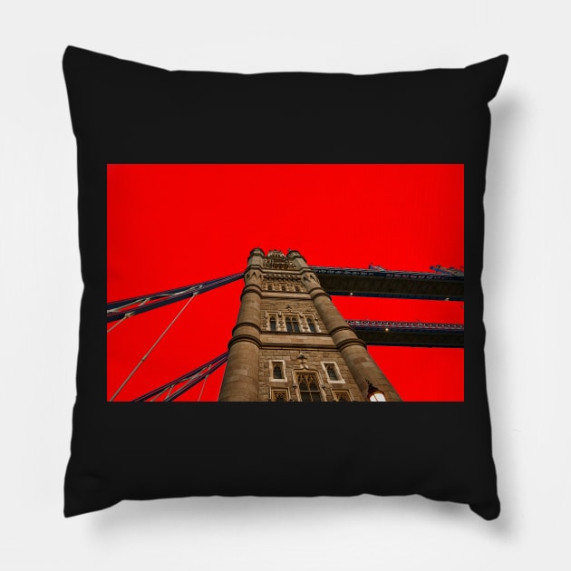 Tower Bridge - Red Pillow by richard49