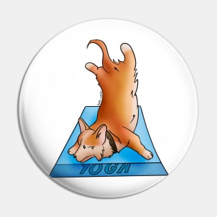 Yoga Corgi Pin