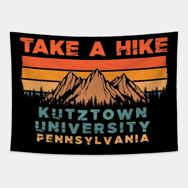 Pennsylvania Vintage Take A Hike Kutztown University Moutain Tapestry by crowominousnigerian 