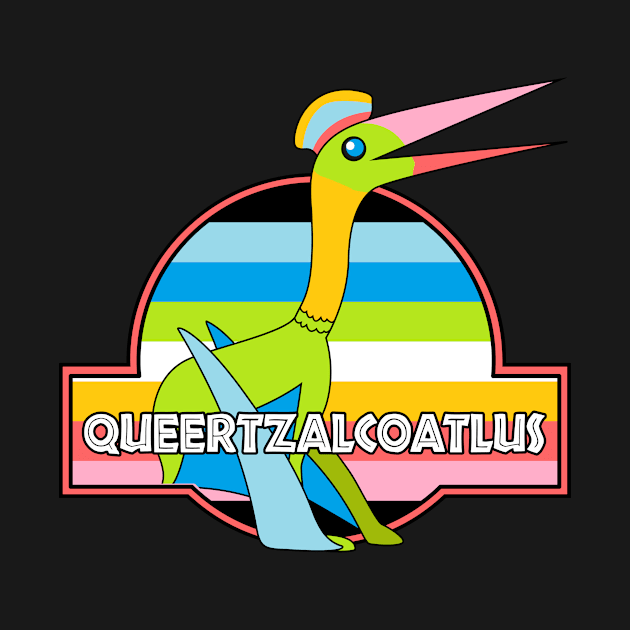 Queertzalcoatlus Pride Dinosaur by Rebus28