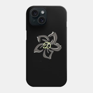 The letter D on a tribal plumeria Phone Case