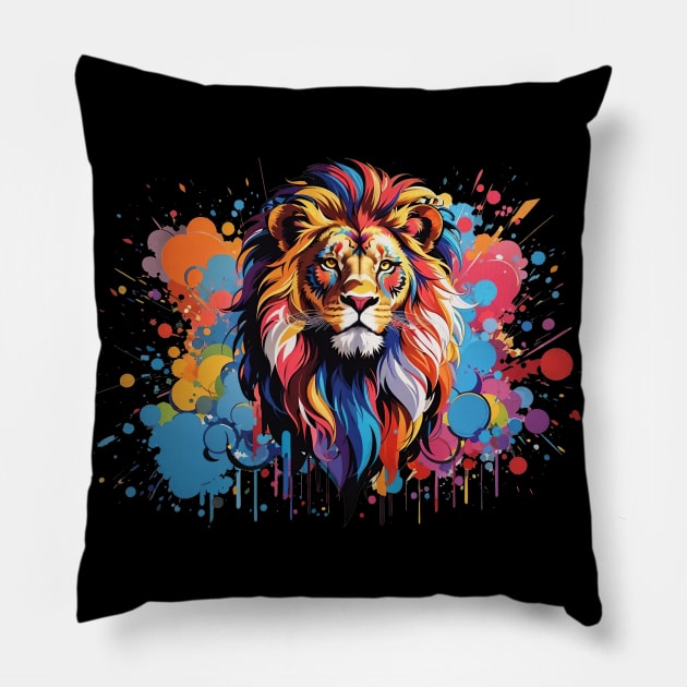 Lion Artwork Pillow by designerhandsome