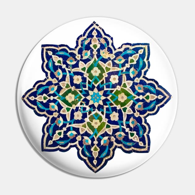 Persian Mosaic Art Design Pin by Zodiac Mania